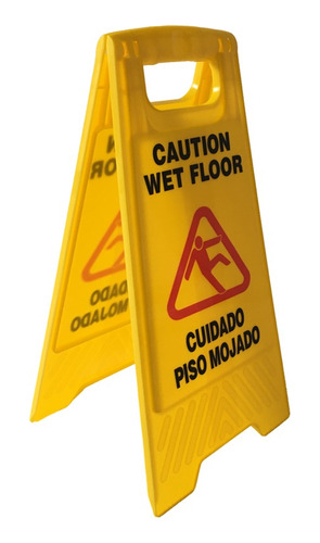 Aviso Señal De Precaución Piso Mojado Amarillo Unidad Ths