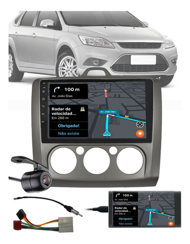 Multimídia 2din 9 Pol Focus 2009 A 2012 Hatch E Sedan Câmera