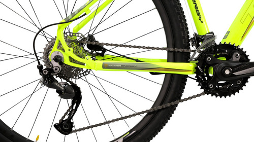 Bicicleta Aro 29 Trust 2x9 Shimano Alivio - Freio Hidraulico Cor Preto + Amarelo Neon Tamanho Do Quadro 21