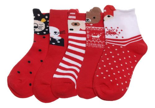Calcetines Infantiles Para Papá Noel, Navidad, Otoño E Invie