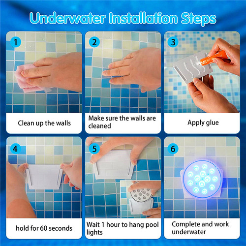 J 4pcs Luz De Piscina Recargable Por Usb, Lámpara Decorativa