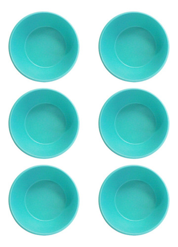 Set 6 Bowl Redondos De Melamina Diseño Colores Lisos 15 Cm