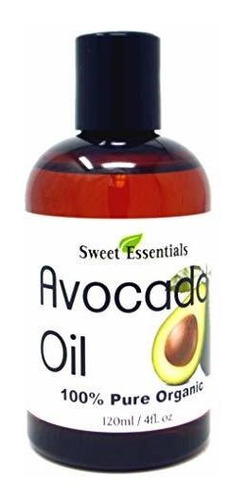 Aceite De Aguacate Prensado En Frio Organico 100% Puro - 4oz