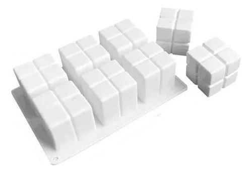 Molde Silicona Cubo Mágico X 6 Velas Jabones Decorativos