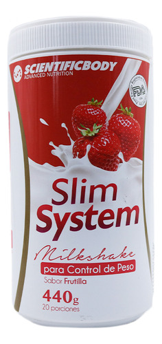Slim System Milkshake Frutilla 440g - Scientific Body