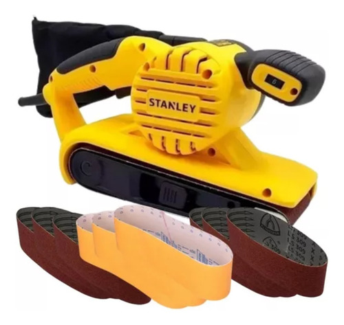 Lixadeira De Cinta Stanley Sb90 220v Com 9 Cintas De Lixa