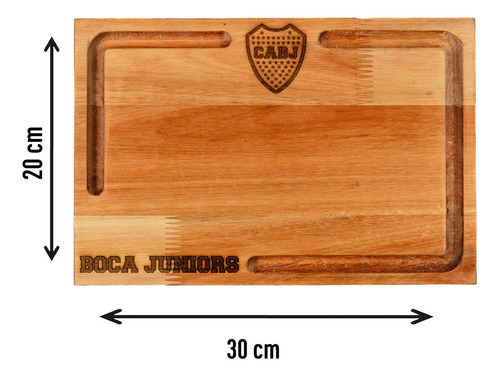 Tabla De Madera Plato Asado Boca Juniors Premium