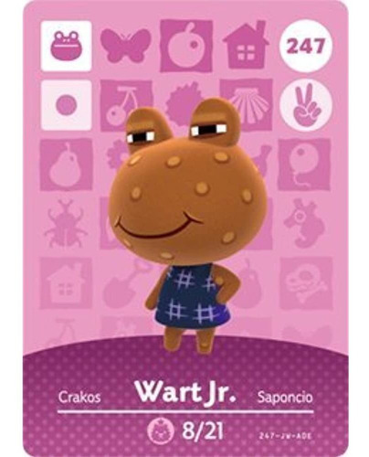 Wart Jr - Tarjeta De Amiibo De Nintendo Animal Crossing Happ