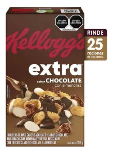 Hojuelas De Maíz Extra Chocolate Con Almendras Kellog's 765g