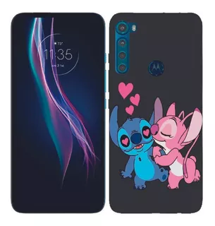 Funda Para Moto One Fusion Antigolpe Stitch Love