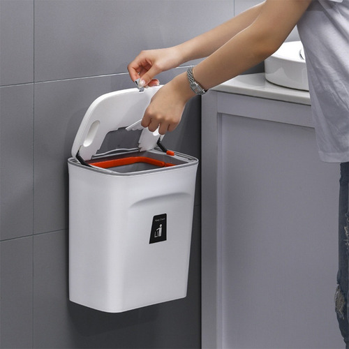 Cubo De Basura Colgante De 9 Litros Con Tapa