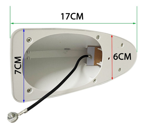 Imagen 6 de 6 de Antena Auto Aleta Tiburón Strong Gris Universal