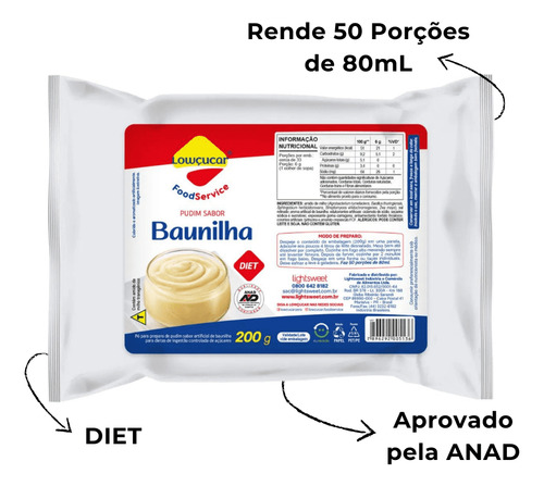 Mistura Pudim Diet Lowçucar 200g Sabores Variados Kit Com 10