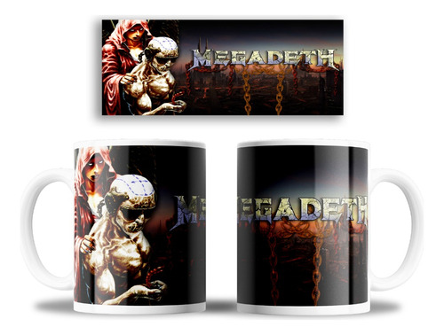 Taza Mug Personalizado Megadeth + Caja Individual