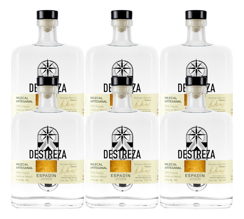 Caja De 6 Mezcal Destreza Espadín Joven, 750ml