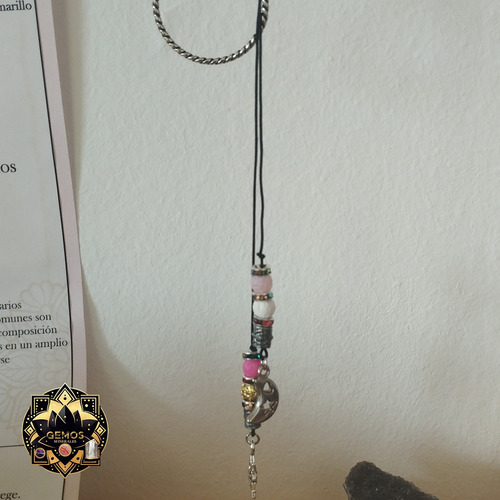 Collar Largo Eclipse Eterno Agata,volcanica,arbol Sol Y Luna Negro