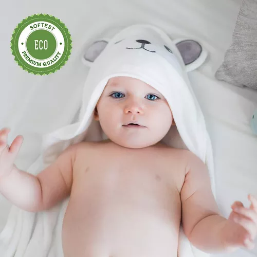 Toalla de baño para bebé de alta calidad, rayón de bambú orgánico, toalla  para bebé recién nacido con capucha, toalla grande con capucha para recién