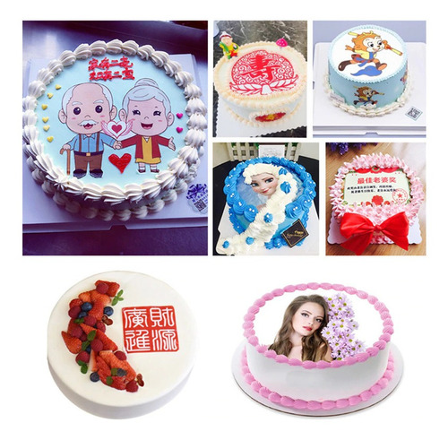 Imagen 1 de 10 de Impresión En Papel Comestible De Azúcar Para Tortas