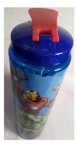 Botella Avengers Marvel Plastico Cap 1 Lt D 7 Cm Alto 24 Cm (Usado)