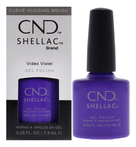 Color De Uñas Cnd Shellac Video Violet, 7 Ml, Tecnología Uv3