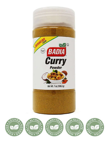 Curry En Polvo 198.5 Gramos - Badia - Sin Gluten