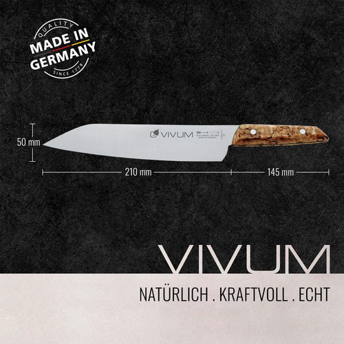 Cuchillo De Chef F. Dick Vivum De 8.2 Con Hoja De Acero Inox