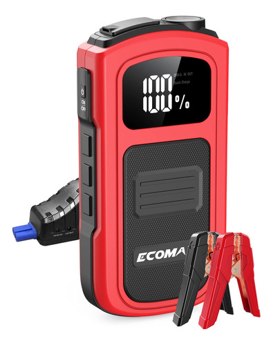 Ecomax Arrancador De Salto, 1500a Pico 15000mah Batera De Ar