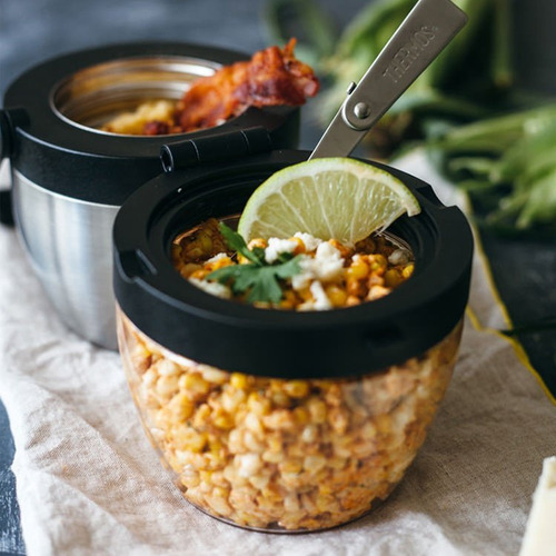 Termo Thermos 2 En 1 Liquidos Comida 7 Hs Acero Inoxidable