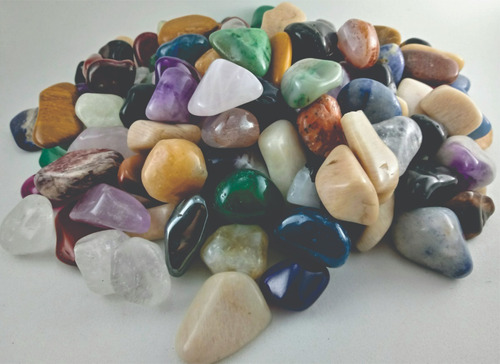 Coleção 45 Pedra Semi Preciosas Lapidada Rolada 2 A 3cm