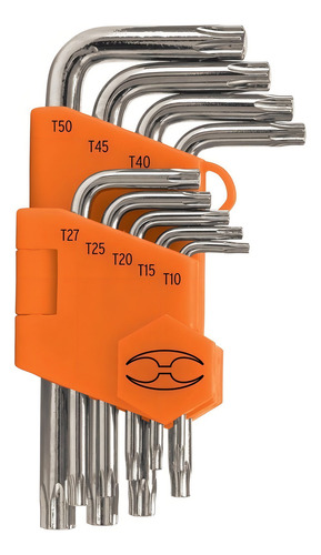 Juego 9 Llaves Torx C/organizador Abatible, Truper 15554