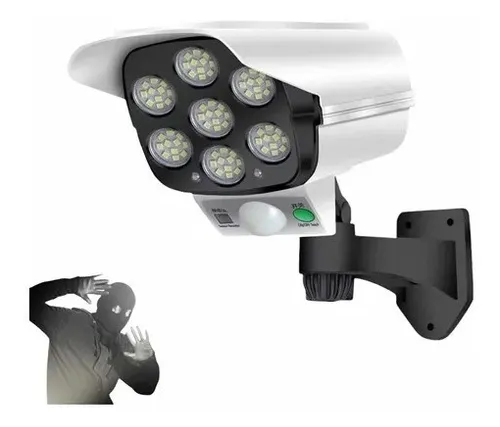 comprar Camara Seguridad Solar Falsa Sensor Movimientos Foco Led