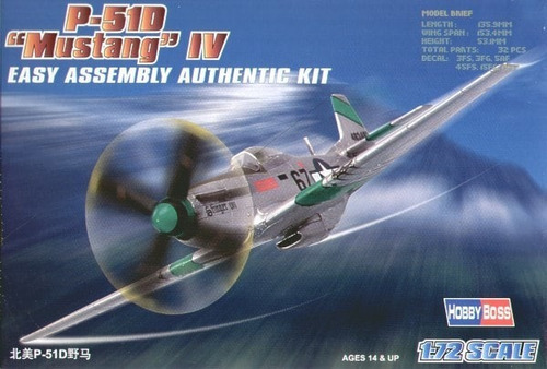 Avion P-51d Mustang Maqueta Para Armar Hobbyboss 80230 1/72 