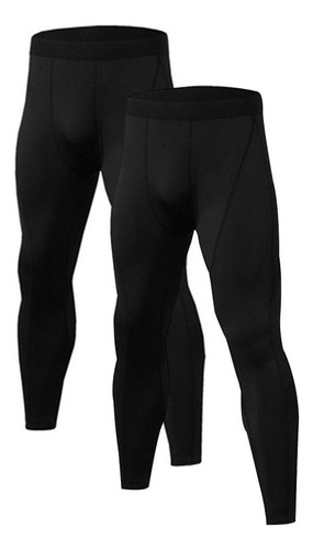 Pantalones Térmicos De Fútbol Para Hombre - Cor Preto - 2 Pi