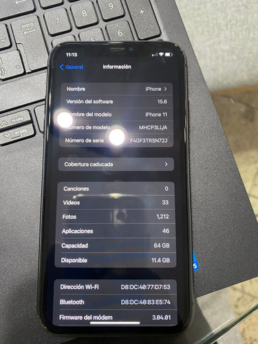 Apple iPhone 11 (64 Gb) - Negro (Usado)
