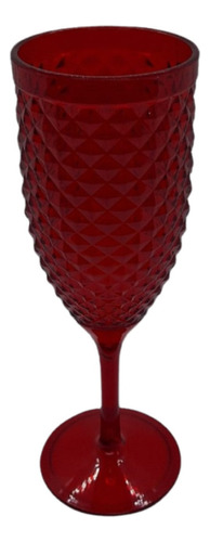 Copa Champagne 350 Ml Acrílico Color Rojo