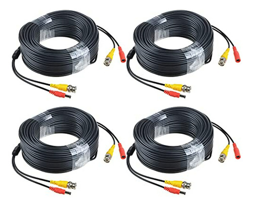 Bnc Cables150ft 4 Pack, Flashmen Cables De Cámara De Segurid