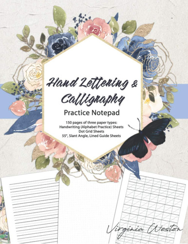 Libro: Hand Lettering And Calligraphy Practice Notepad: 150 