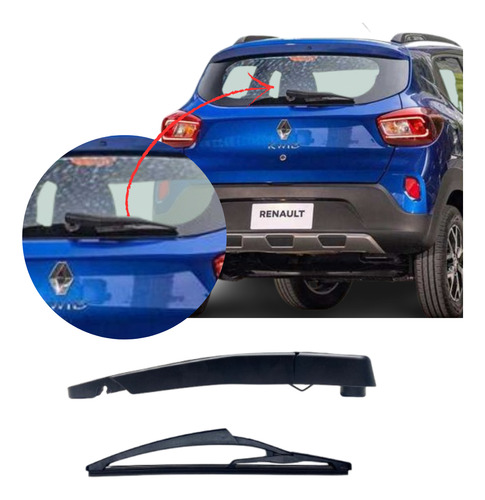 Braco Limpador Traseiro Com Palheta Renault Kwid 2017 2018