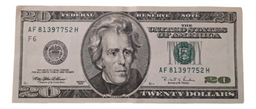 Estados Unidos Billete 20 Dólares Jackson Series 1996. Mb+