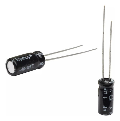Capacitor Eletrolitico 1uf X 63v (20 Peças) Imediato