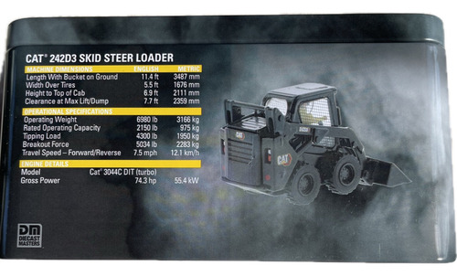 Cargador Compacto Cat® Miniature - 242d3 - 1:50 Negro