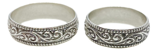 Par De Alianzas Diseño Trivales Plata 925 T:16 Y T:23