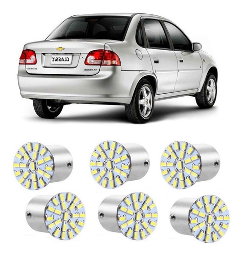 Kit 6 Lampadas Led Lanterna Traseira Classic 1995 A 2010