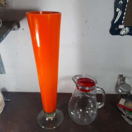 Imagem 2 de 10 de Vaso Cristal Alto 51 Cm Altura, Antigo, Lindo. Ótimo