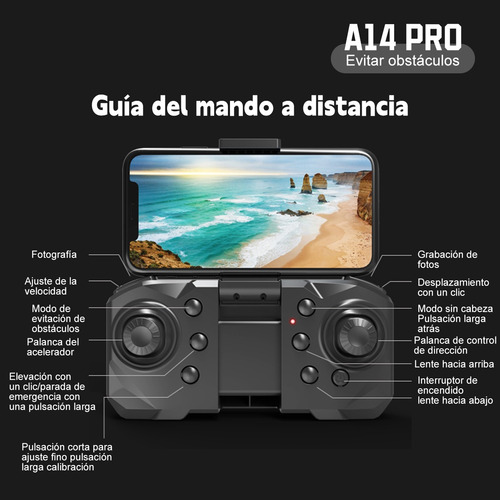 Drone 8k Cámara Dual 2 Baterias Anti-obstáculos Giro 360