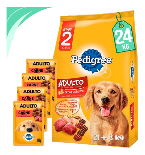 Comida Perro Pedigree Adulto 21 Kg 