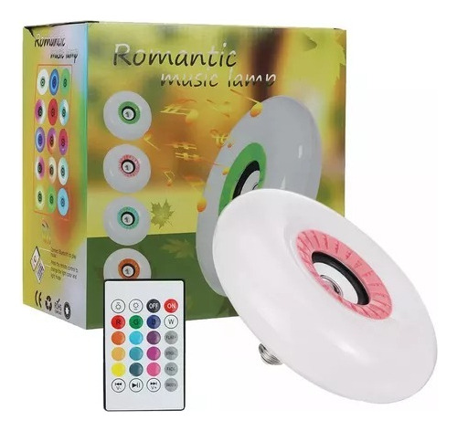 Ampolleta Led Rgb Control  Luz Música Parlante Bluetooth