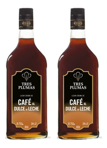 Licor Tres Plumas Cafe Al Dulce De Leche X750cc X2 Unidades