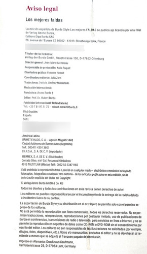 Revista Burda Febrero 2020 Especial Faldas Patrones Nuevos.