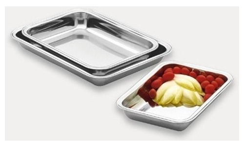 Fuente Bandeja Asadera Fuenton Bajo Acero Inox Carol 29 Cm-